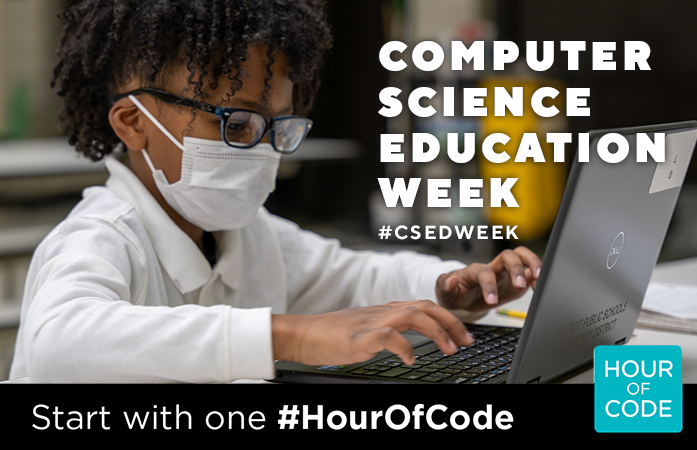  CSED Week Student on Computer 